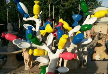 仿真糖果雕塑廠家，彩繪廣場雕塑擺件