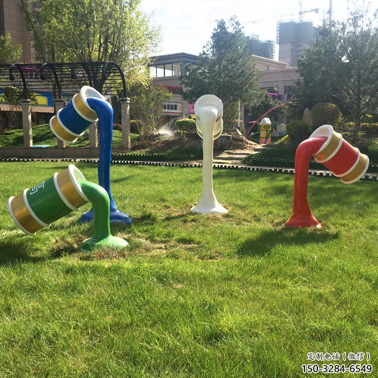 商業(yè)街油漆桶雕塑 售樓處學(xué)校雕塑 動(dòng)漫擺件