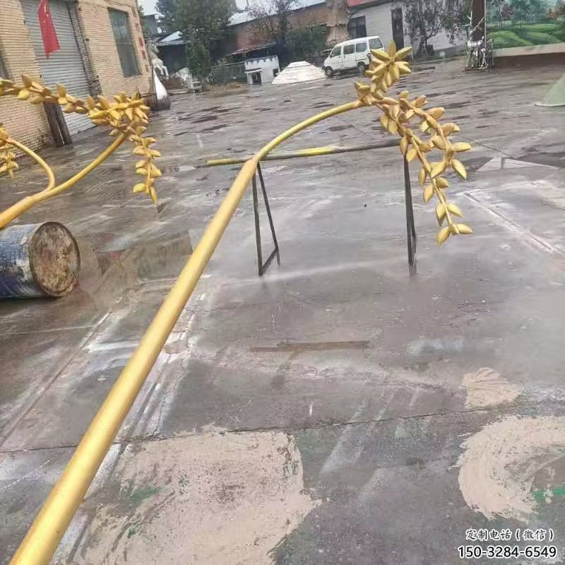 仿古水稻雕塑廠家 庭院彩繪雕塑制作 田間小品