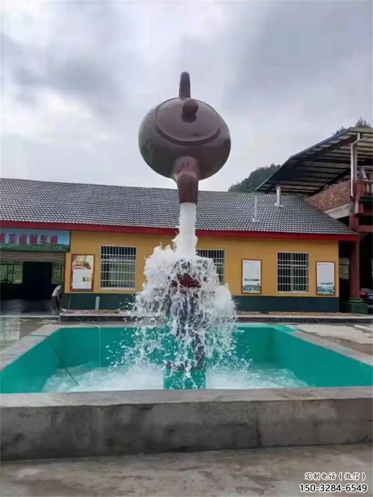 古銅色水壺雕塑 大型城市雕塑 商業(yè)街擺件