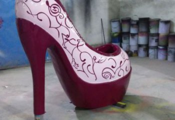 店門口高跟鞋雕塑 創(chuàng)意動漫雕塑 仿真擺件