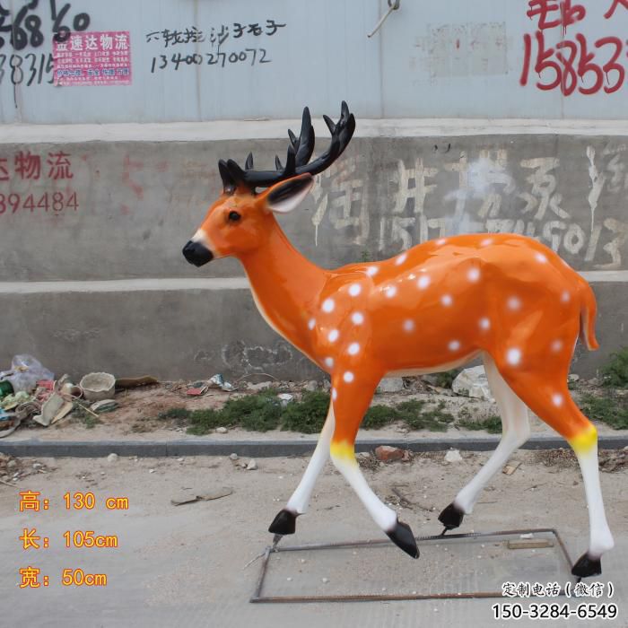 承接仿真小鹿雕塑 酒店公園雕塑 風景區擺件