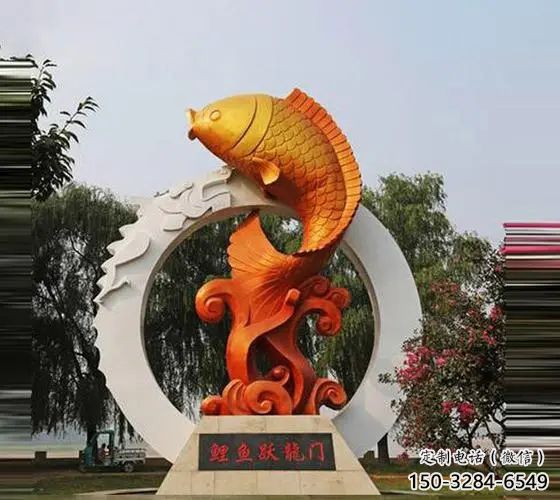 仿真不銹鋼鯉魚雕塑 店門口園林雕塑 動物小品