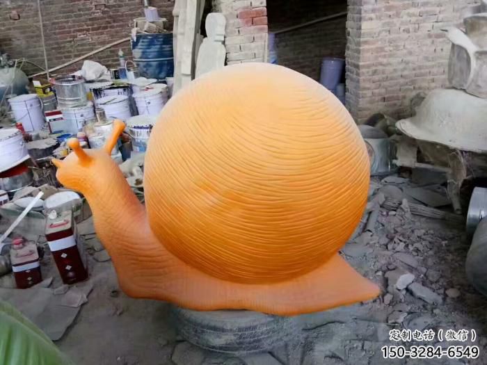 公園玻璃鋼蝸牛雕塑廠家 酒店門口雕塑 彩繪擺件