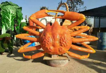 城市玻璃鋼螃蟹雕塑 風景區彩繪雕塑 抽象擺件