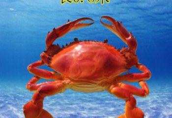 抽象玻璃鋼螃蟹雕塑 店門口彩繪雕塑 步行街?jǐn)[件