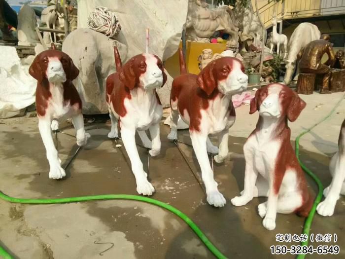 風(fēng)景區(qū)玻璃鋼小狗雕塑 售樓處廣場雕塑 仿古擺件