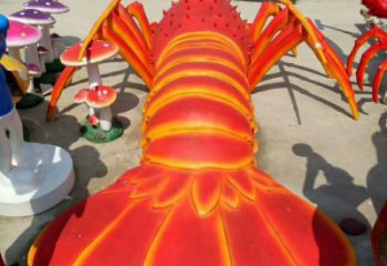 創意玻璃鋼龍蝦雕塑廠家 步行街店門口雕塑 動物小品