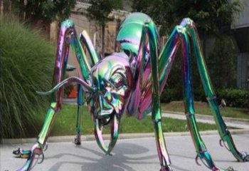 庭院不銹鋼蜘蛛雕塑 城市古銅色雕塑 動物小品