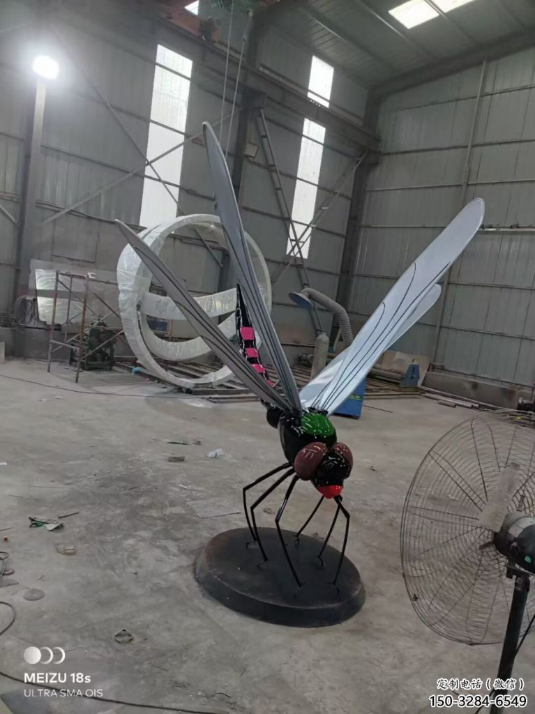 商業(yè)街不銹鋼蜻蜓雕塑 售樓處動物雕塑 仿真擺件