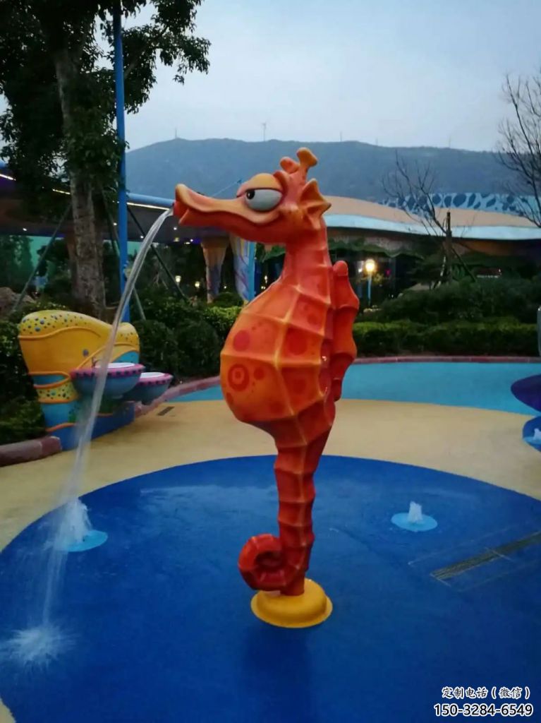 創(chuàng)意玻璃鋼海馬雕塑 步行街店門口雕塑 影視劇小品