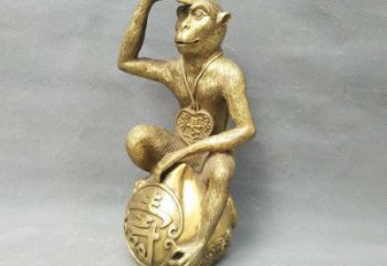 銅猴子雕塑廠家，公園景觀雕塑，動物小品