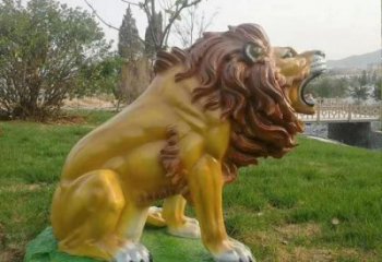 酒店玻璃鋼老虎雕塑 庭院仿真雕塑 彩繪小品