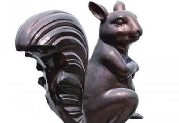銅松鼠雕塑廠家，動物景觀擺件，仿古元素設(shè)計 (8)