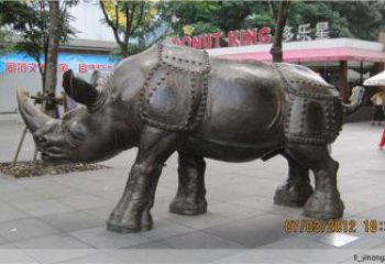 不銹鋼水牛雕塑，田間景觀小品，抽象幾何原理 (7)