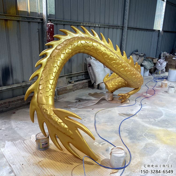 龍形銅雕塑廠家，鑄銅工藝，大型動物雕塑
