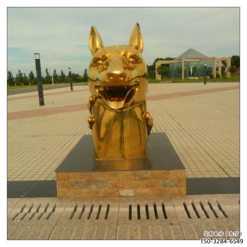 不銹鋼生肖雕塑，鍍鈦工藝，公園廣場戶外擺放 (4)