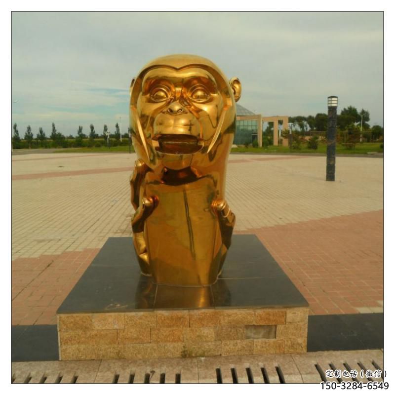 不銹鋼生肖雕塑，鍍鈦工藝，公園廣場戶外擺放 (5)