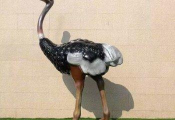庭院鴕鳥雕塑 城市古銅色雕塑 動物小品