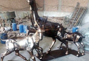 不銹鋼山羊雕塑生產工廠，仿真動物，戶外公園擺件