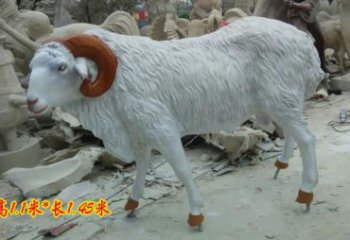 制作田間山羊雕塑廠家 彩繪仿真雕塑 園林擺件