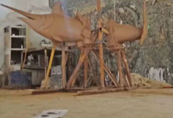 售樓處劍魚雕塑 商業街仿真雕塑 海洋生物擺件