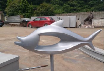 彩繪玻璃鋼劍魚(yú)雕塑，海洋生物雕塑，廣場(chǎng)大型雕塑