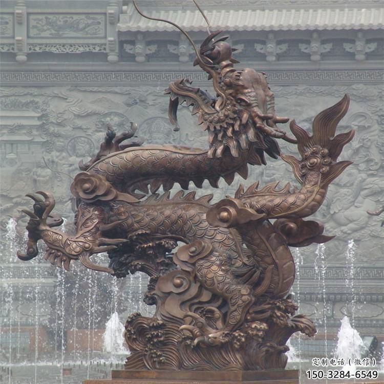 制作龍頭雕塑廠家，鑄銅動物雕塑，房地產(chǎn)售樓處擺件