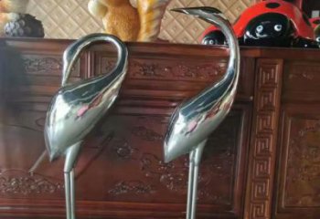 園林不銹鋼丹頂鶴雕塑 風(fēng)景區(qū)仿真雕塑 廣場(chǎng)小品