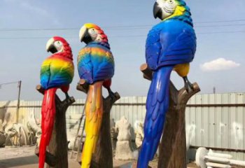 大型鸚鵡雕塑 門口創意雕塑 售樓處小品
