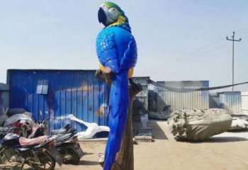 玻璃鋼抽象鸚鵡雕塑 店門口彩繪雕塑 步行街擺件