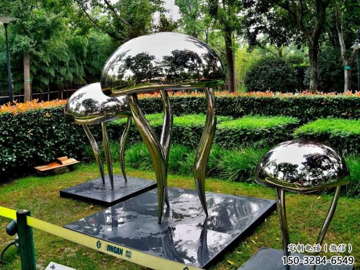 不銹鋼水景水母雕塑 風景區幾何雕塑 廣場小品