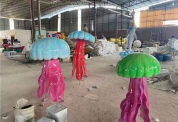 古銅色水母雕塑 大型城市雕塑 商業街擺件