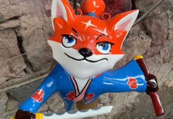 創(chuàng)意狐貍雕塑 步行街店門口雕塑 影視劇小品