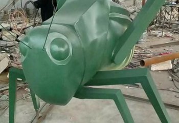 園林蟈蟈雕塑 城市廣場(chǎng)雕塑 步行街?jǐn)[件