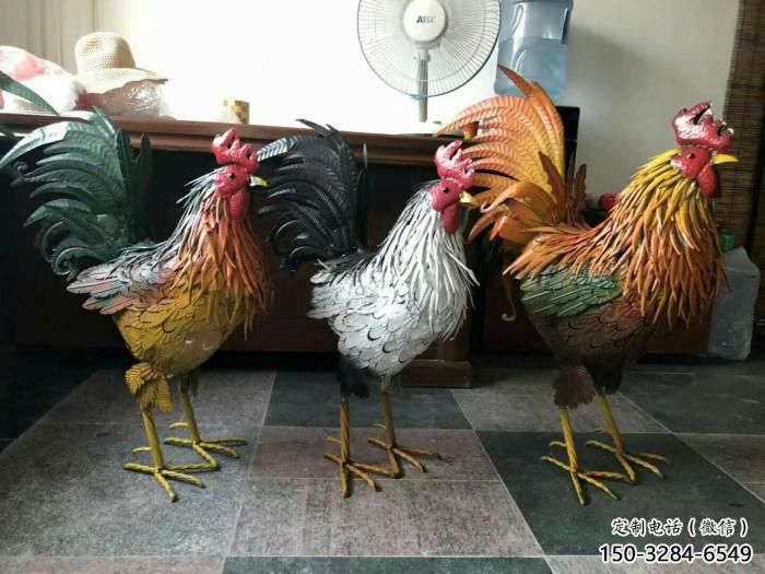 室內(nèi)小雞雕塑，景觀題材，鍍銅工藝