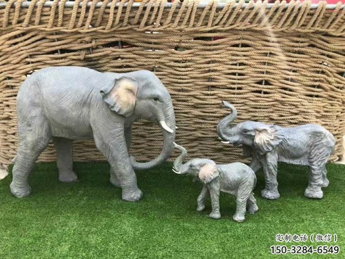 農(nóng)村小象雕塑，發(fā)光主題，噴砂工藝