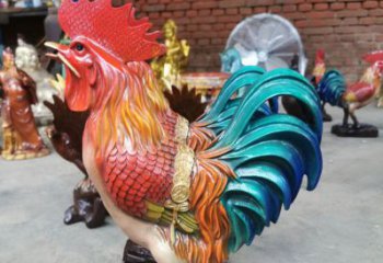 校園小雞雕塑，仿真主題，鍍金工藝