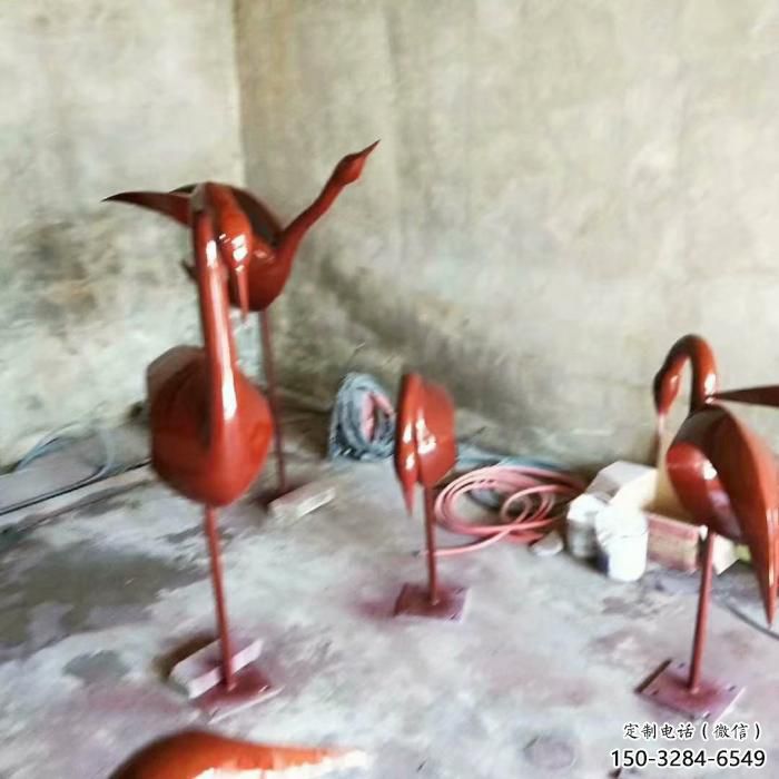 庭院鳥類雕塑，動物主題，鍍銅工藝