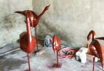 庭院鳥類雕塑，動物主題，鍍銅工藝