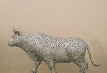 售樓部小牛雕塑，家禽小品，鏤空工藝