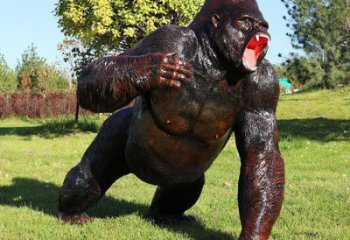 廣場猩猩雕塑，動物擺件，仿古工藝