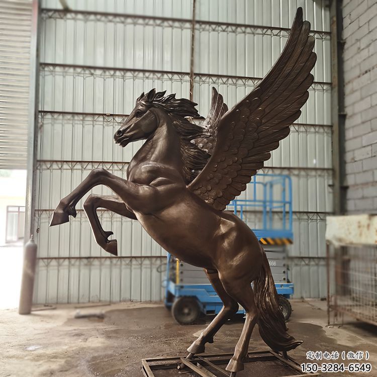步行街天馬雕塑，景觀主題，古銅工藝