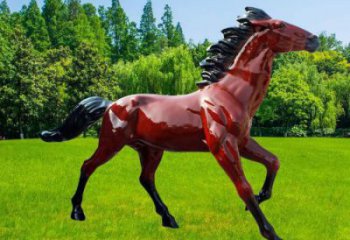 室內小馬雕塑，景觀題材，鍍銅工藝