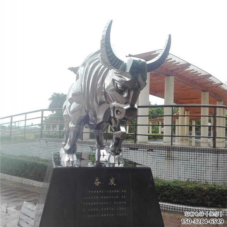 公園黃牛雕塑，廣場園林主題，仿古工藝