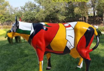 創意公牛雕塑 步行街店門口雕塑 影視劇小品