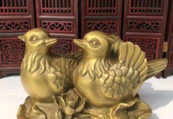 仿真鴛鴦雕塑 酒店公園雕塑 風景區擺件