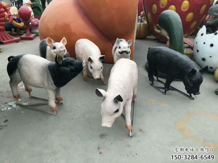 房地產(chǎn)野豬雕塑，仿古動(dòng)漫雕塑，噴砂制造