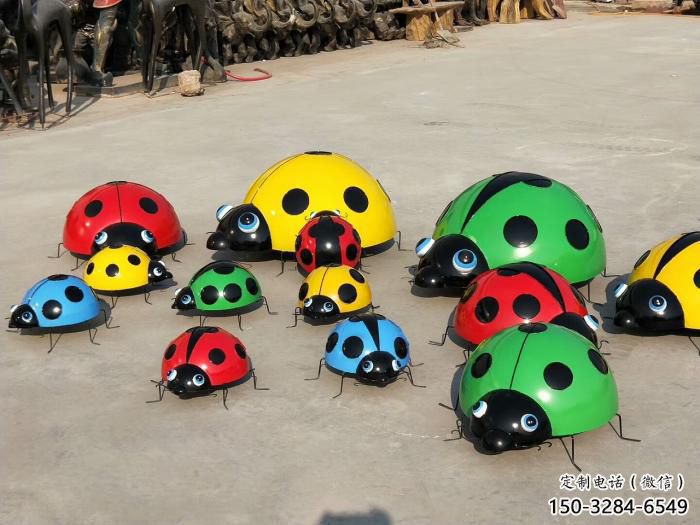 幼兒園蟲子雕塑廠家，鐵藝文化雕塑，鑄造制作