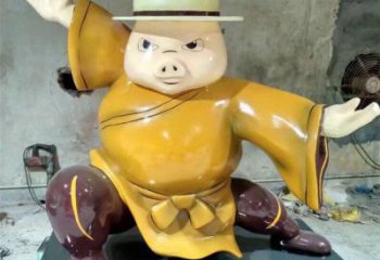 小區(qū)龍貓雕塑，拉絲海洋雕塑，抽象效果